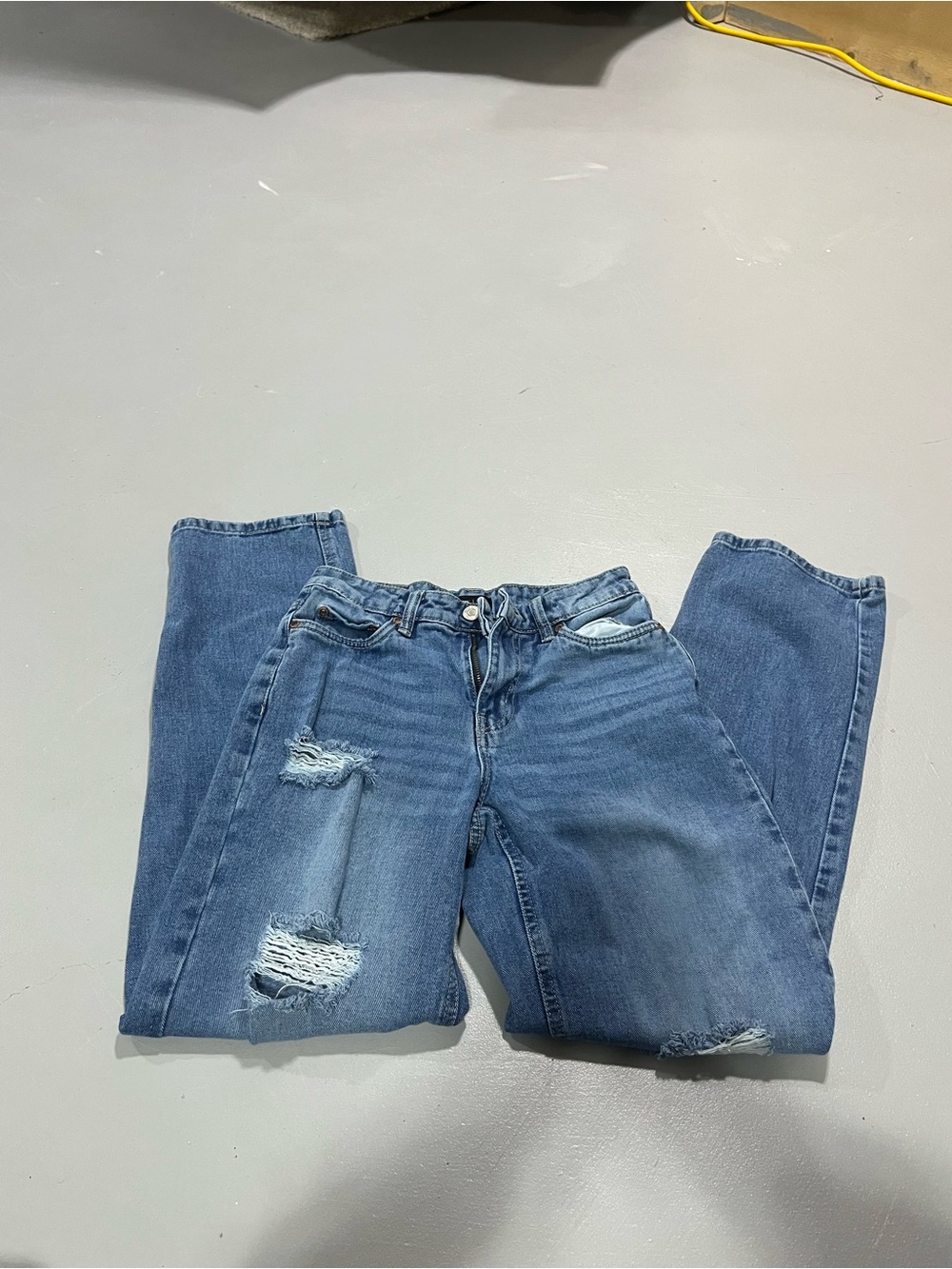 Bluenotes Light Blue Distressed Straight Leg Jeans